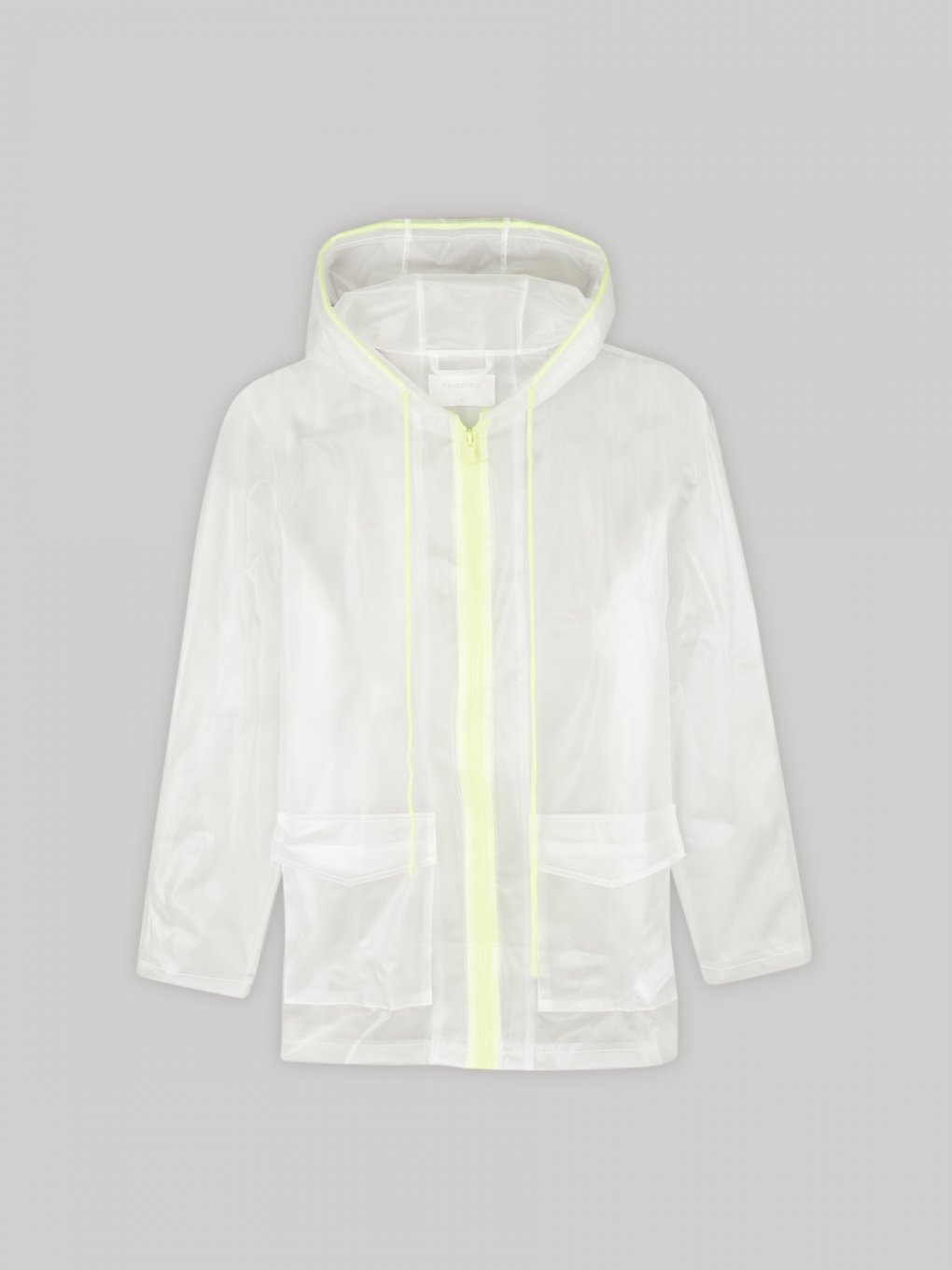 Raincoat with contrast zipper