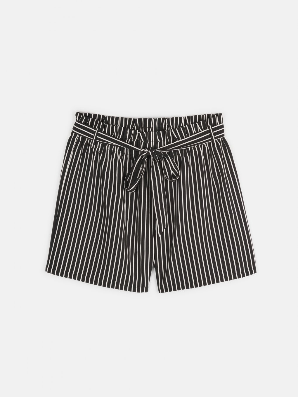 Plus size striped shorts