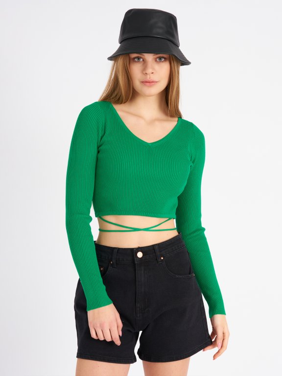 Ribbed cropped jumper