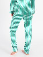 Striped satin pyjama bottoms