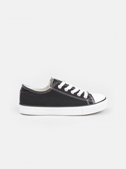 Lace-up canvas sneakers