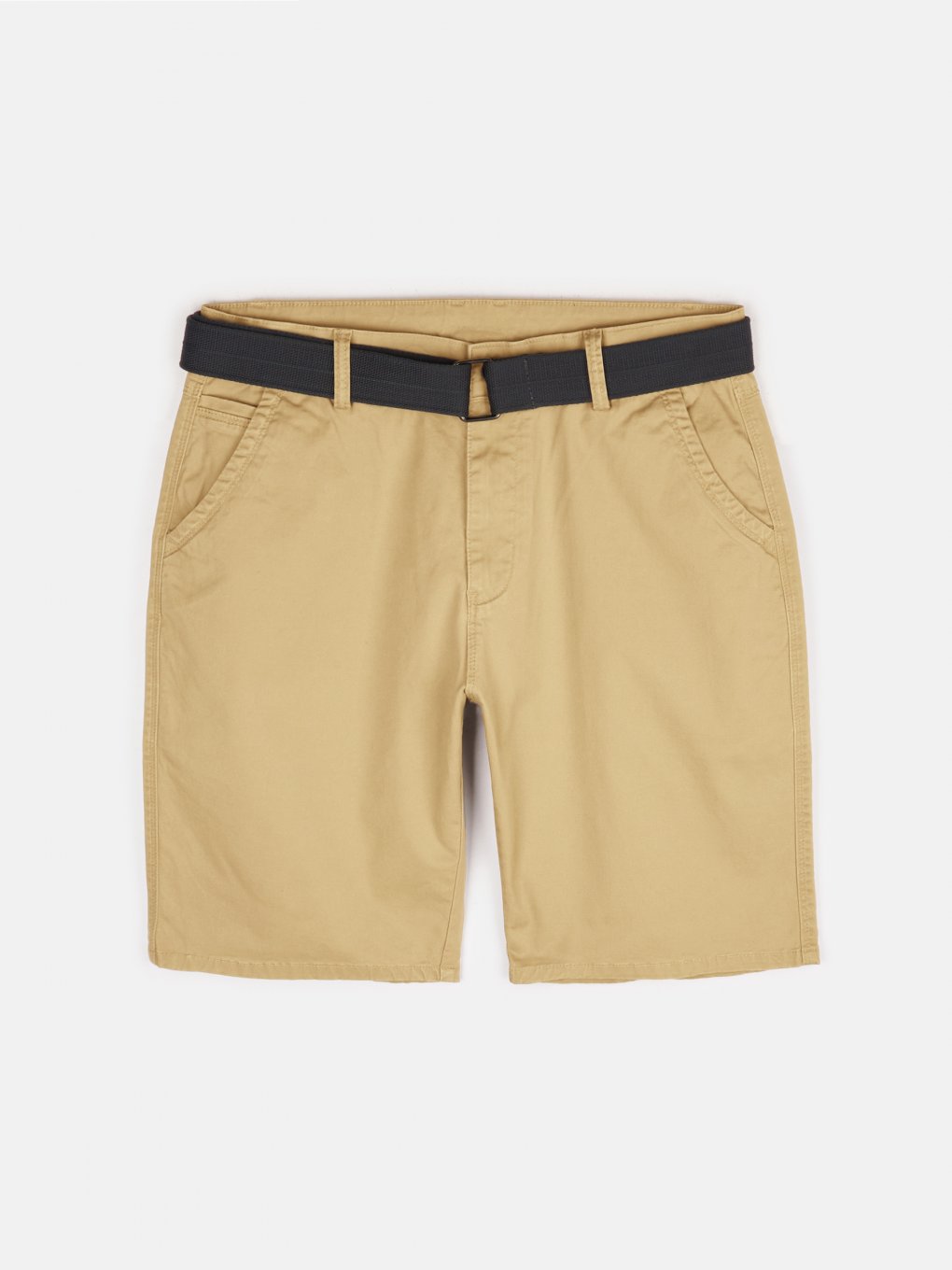 Stretch chino shorts with belt