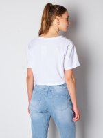 Základné basic bavlnené krátke tričko dámske