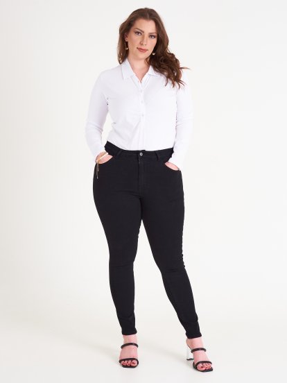 Základní basic džíny skinny plus size