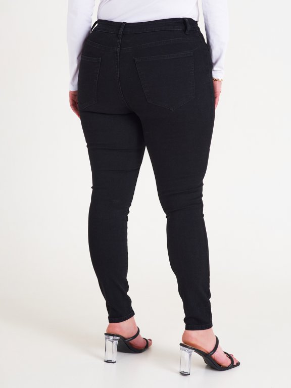 Základné basic džínsy skinny plus size