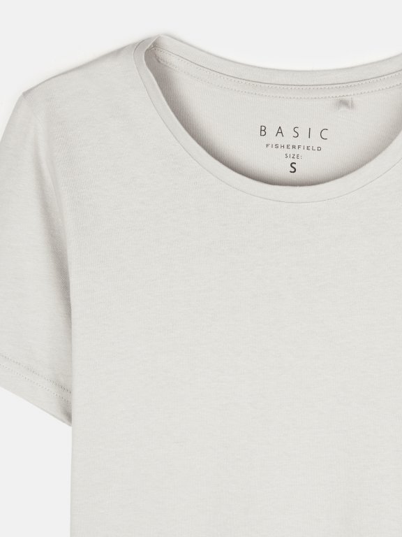 Základné basic predĺžené bavlnené tričko s rozparkami