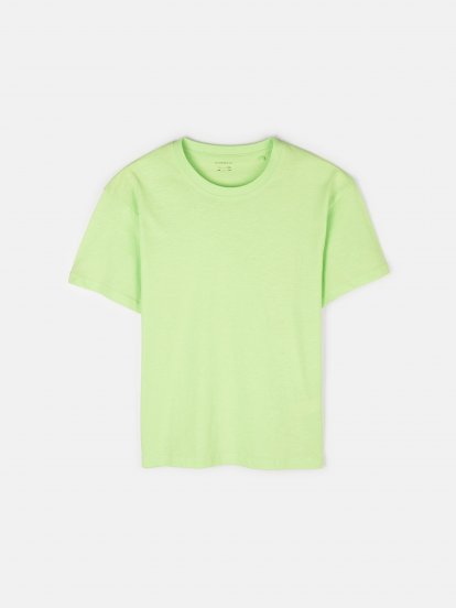 Oversize cotton slub jersey short sleeve t-shirt