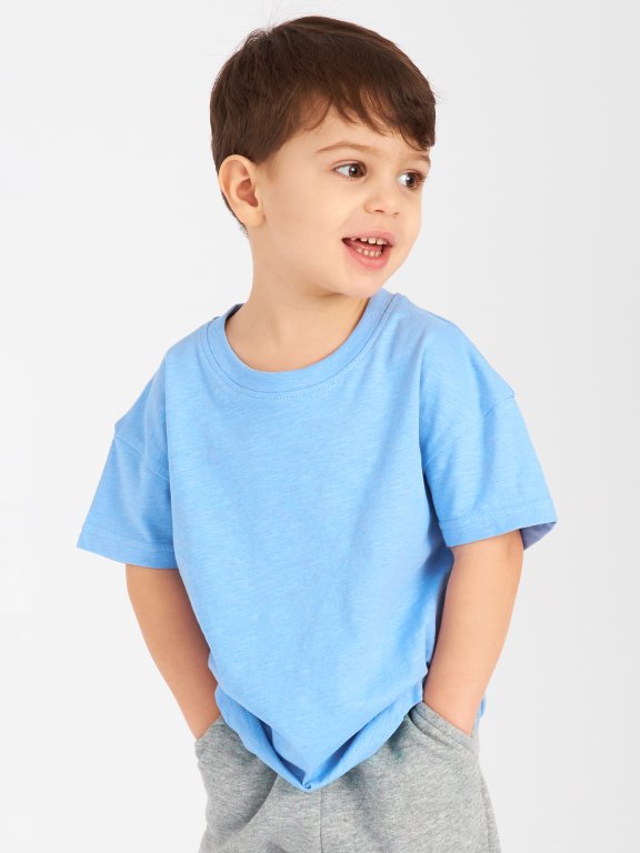 Základné bavlnené tričko oversize chlapčenské
