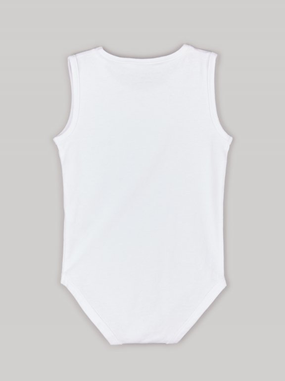 Basic cotton sleeveless bodysuit