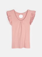 Cotton top with ruffles