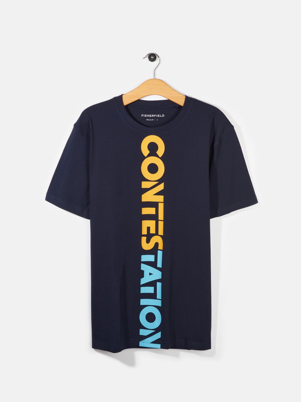 Cotton t-shirt with slogan print