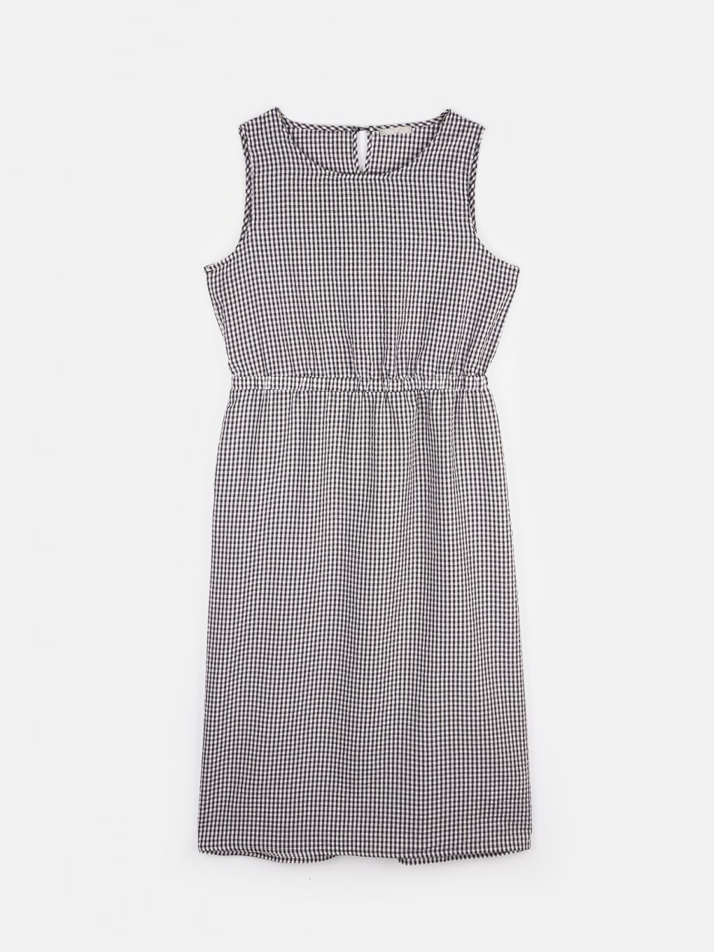 Plus size gingham dress with pockets