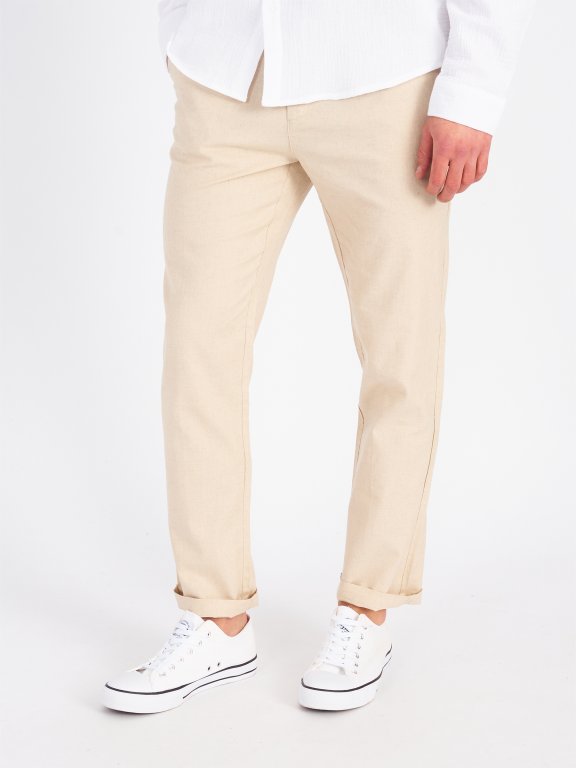 Linen blend pants