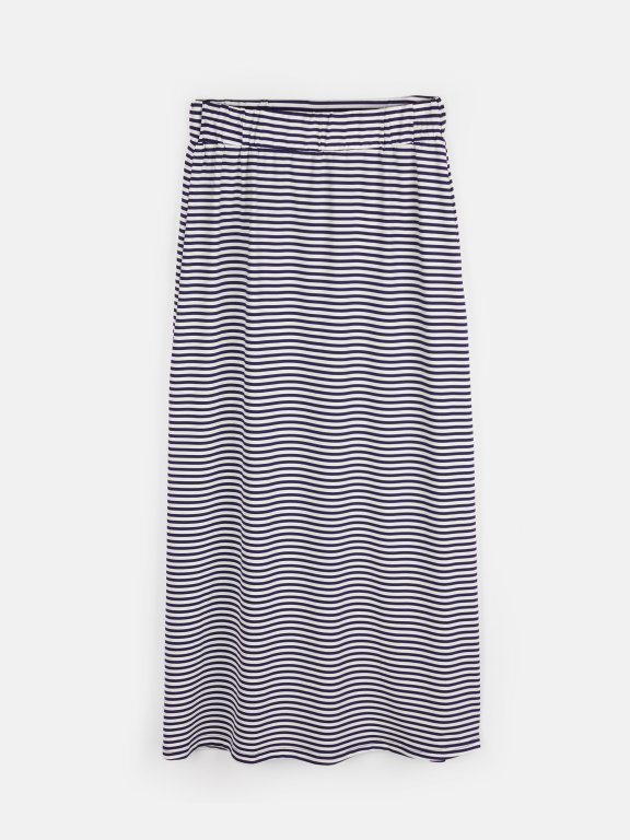Prúžkovaná dlhá sukňa