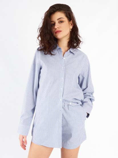 Proužkovaná pyžamová košile
