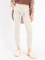 Striped cotton pull-on pants