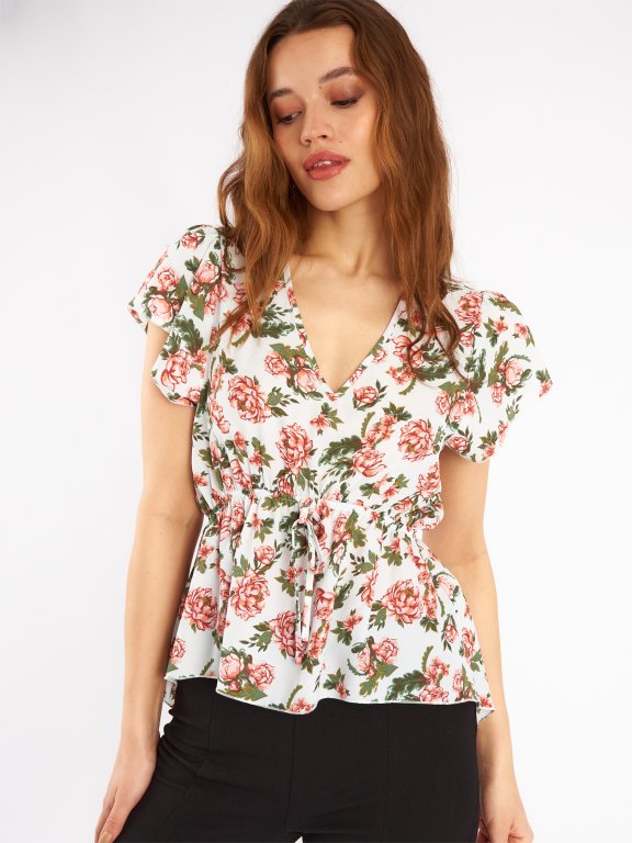 Chiffon floral blouse