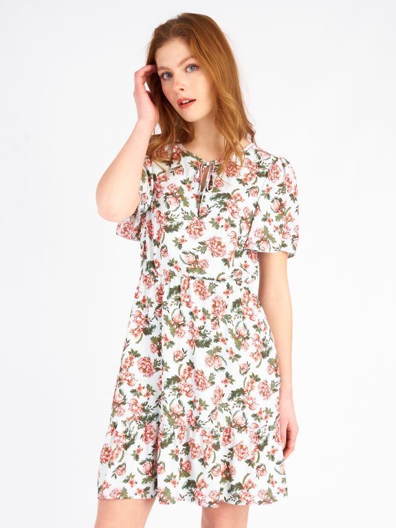 Šifonové květované šaty dámské
