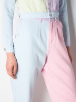 Viacfarebné colour block slouchy džínsy dámske