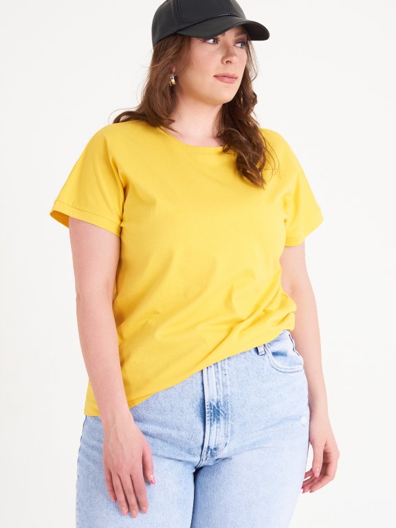 Bawełniany t-shirt basic plus size
