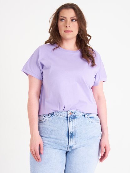 Bawełniany t-shirt basic plus size