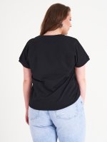 Plus size basic cotton t-shirt