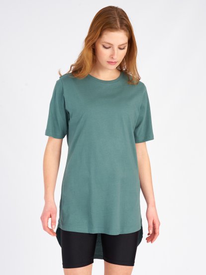 Basic cotton longline t-shirt