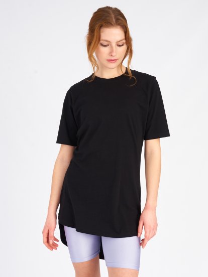 Basic cotton longline t-shirt