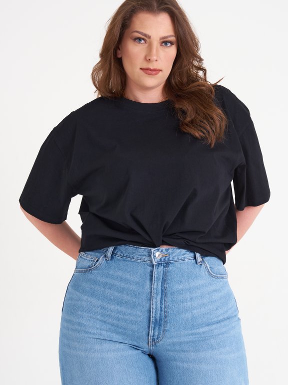 Základní bavlněné basic triko plus size
