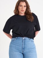 Základné bavlnené basic tričko plus size