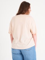 Základné bavlnené basic tričko s krátkym rukávom dámske plus size