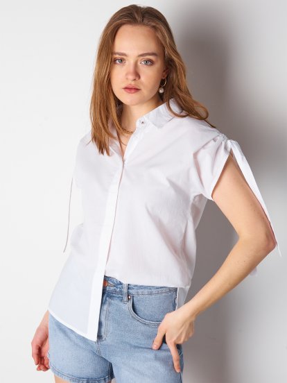 Short sleeve cotton shirt