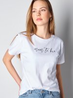 Bavlnené tričko s nápisom dámske