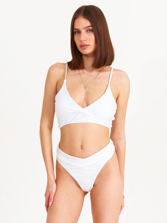V-shape waistband bikini bottom