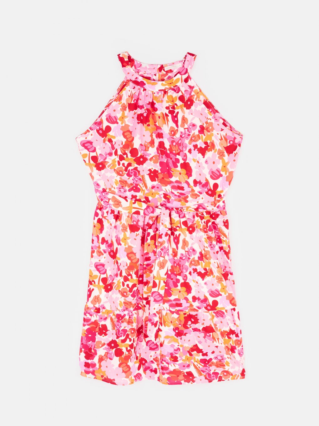 Damska mini sukienka z kwiatowym nadrukiem