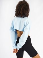 Cropped zip-up sweatshirt