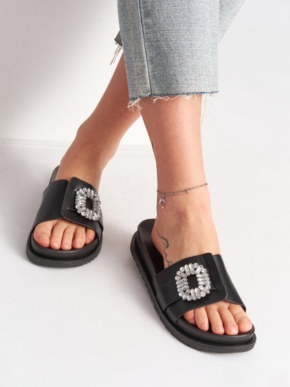 Slides with faux stones