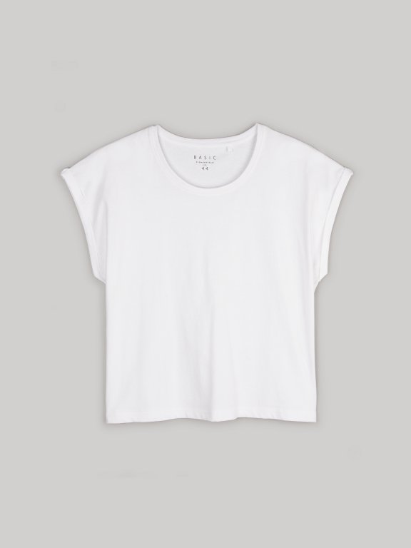 Plus size short sleeve basic cotton t-shirt