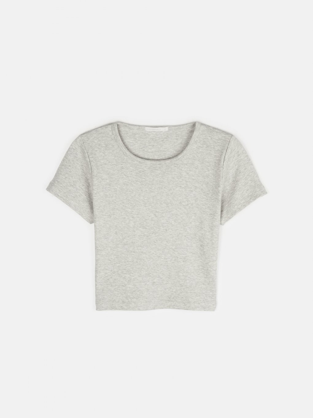Základní basic krátké žebrované tričko