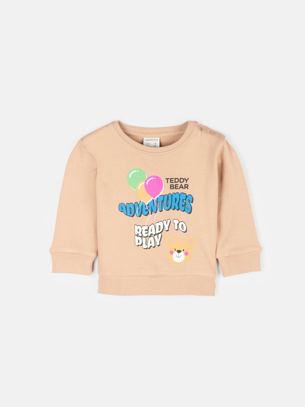 Cotton baby sweatshirt with graphic print