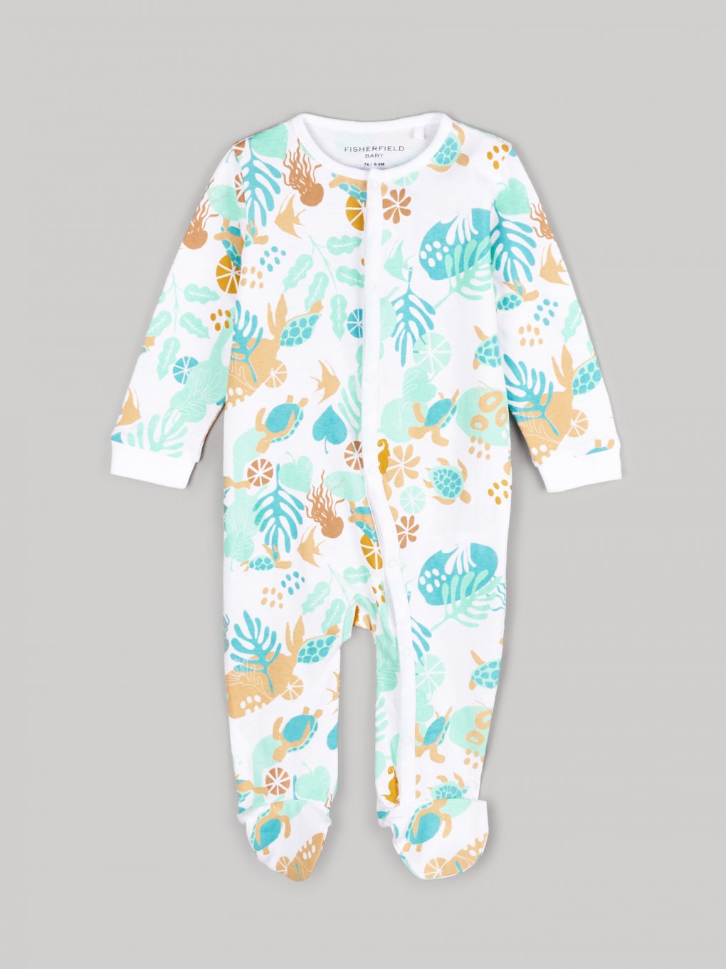 Cotton baby pyjamas with print