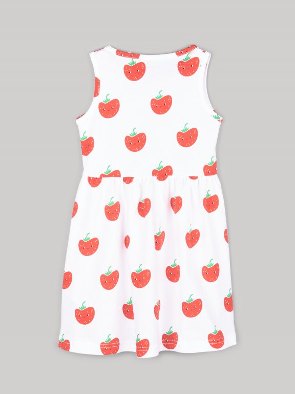 Cotton dress with print