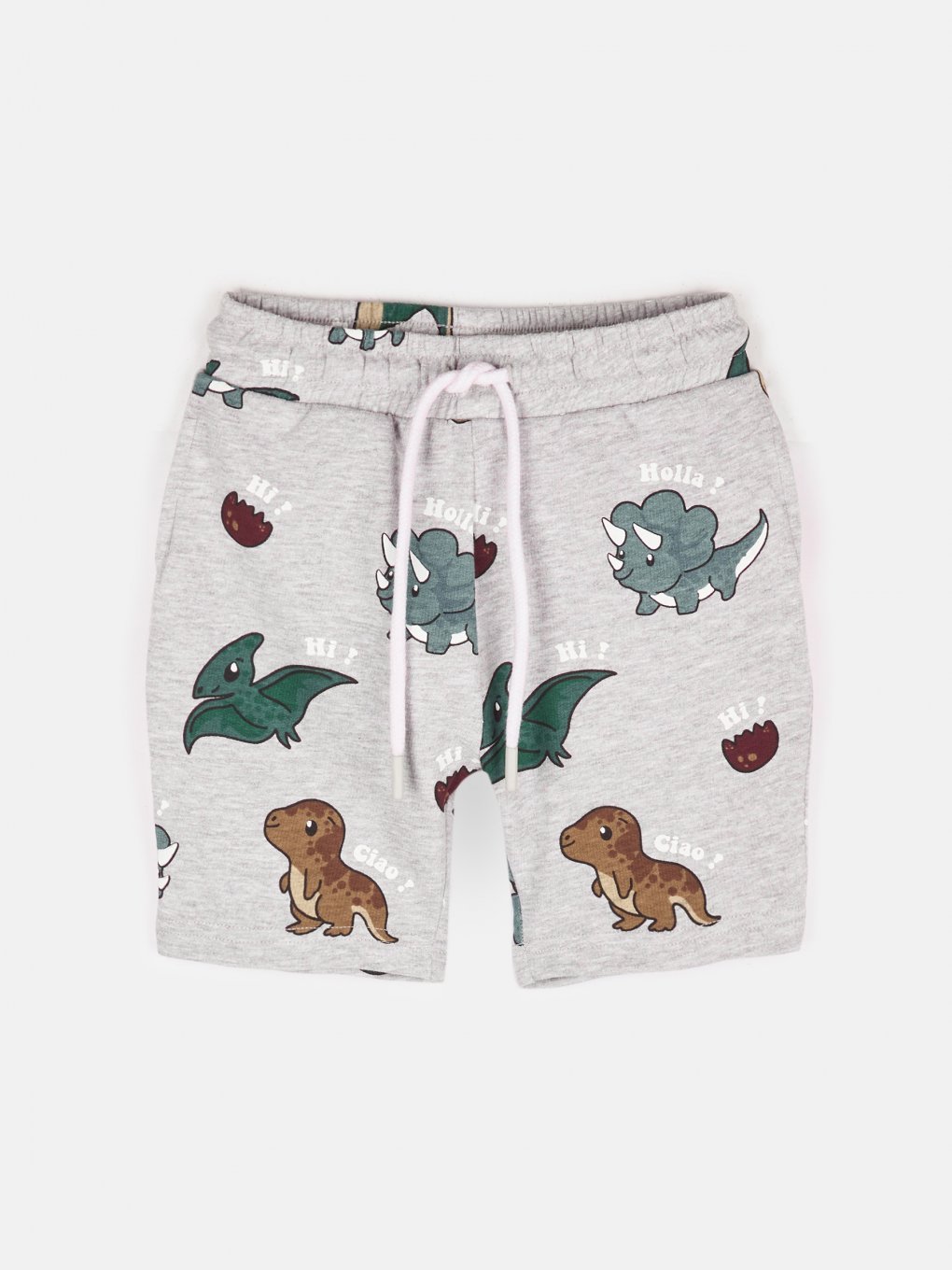 Cotton shorts with dino print