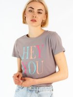 Bavlněné tričko s nápisem dámské
