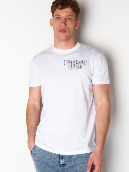 Herren-T-Shirt aus Baumwolle mit Aufschrift