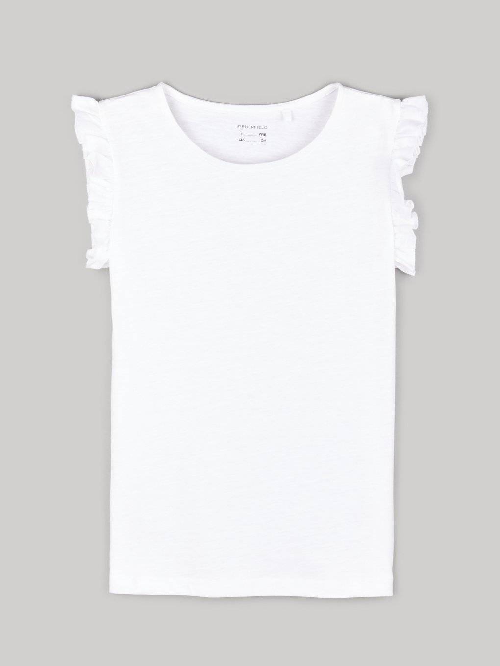 Cotton t-shirt with ruffle