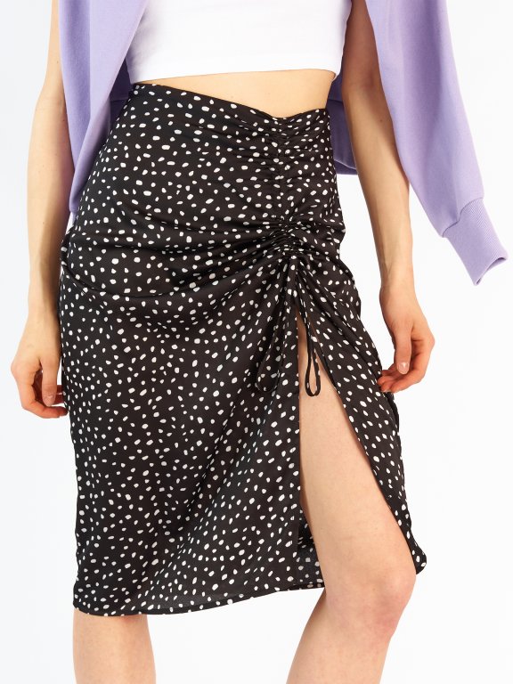 Tečkovaná sukně midi dámská
