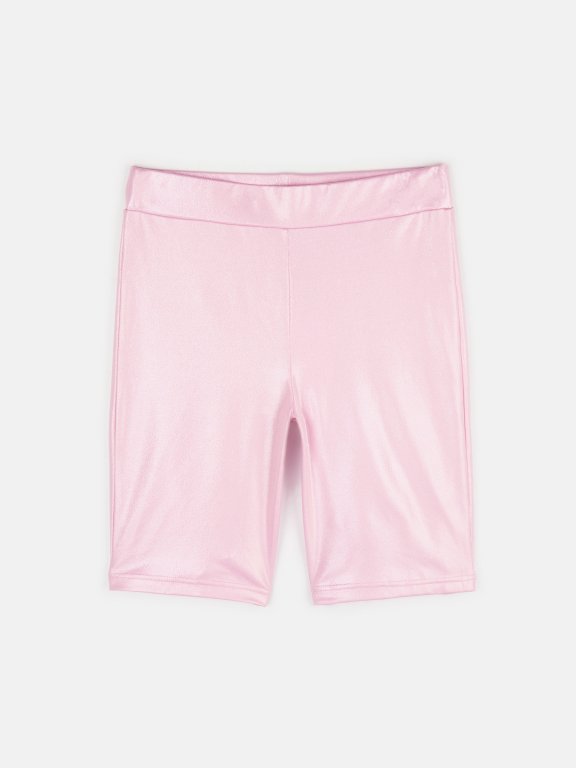 Cycling shorts with glitter effect