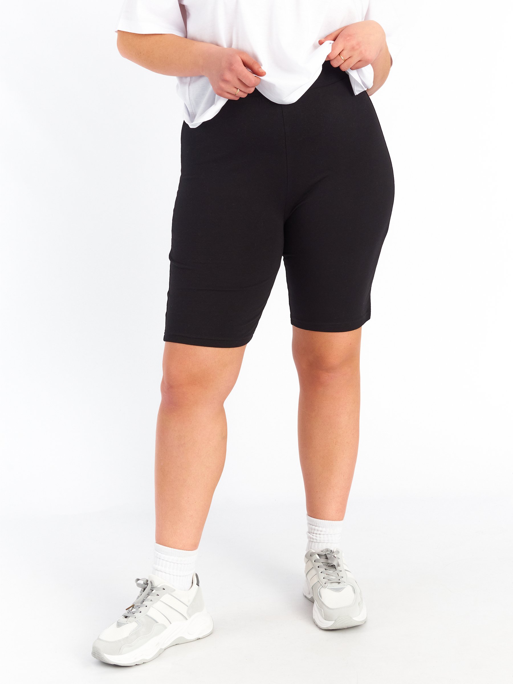 Women's Plus Size Black Bike Shorts