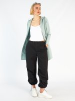 Long cardigan with waist string